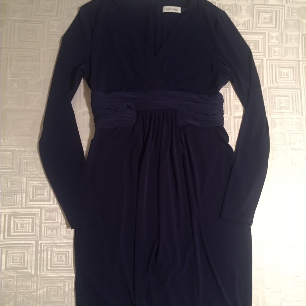 Calvin Klein Long-Sleeved ALine Jersey Dress